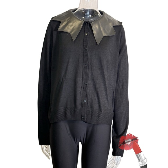 Cosmic Aura Sweaters - Cosmic Aura Cardigan Sweater Womens Size 1 Black Bat Goth 18568391